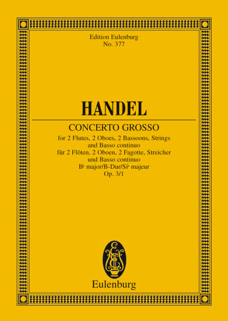 CONCERTO GROSSO OP. 3 N. 1 SI B (SADIE) POCHE