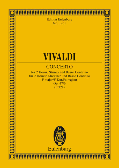 CONCERTO F MAJOR OP. 47/6 RV / P 321 POCHE