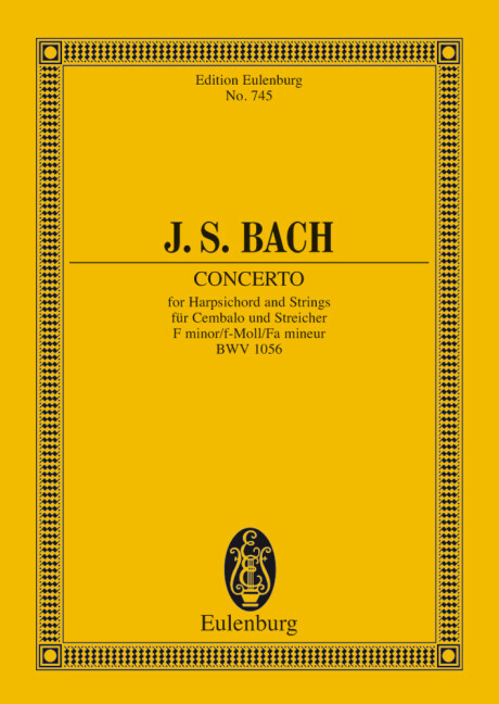 CONCERTO PER CEMB FA M. (BWV 1056) (SCHERING) POCHE