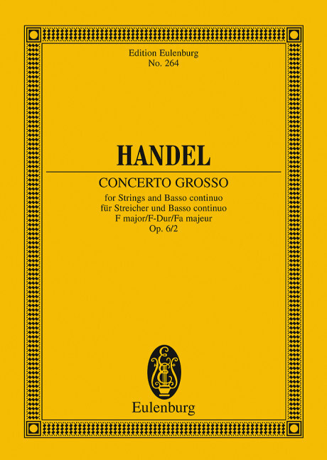 CONCERTO GROSSO F MAJOR OP. 6/2 HWV 320 POCHE