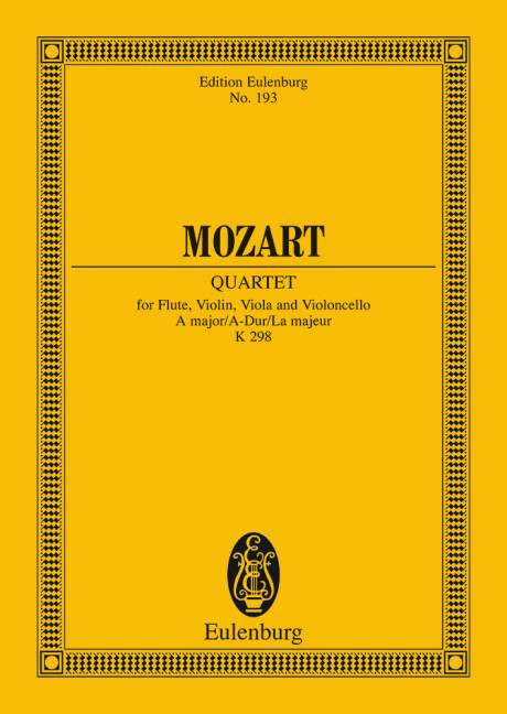 QUARTET A MAJOR KV 298 POCHE