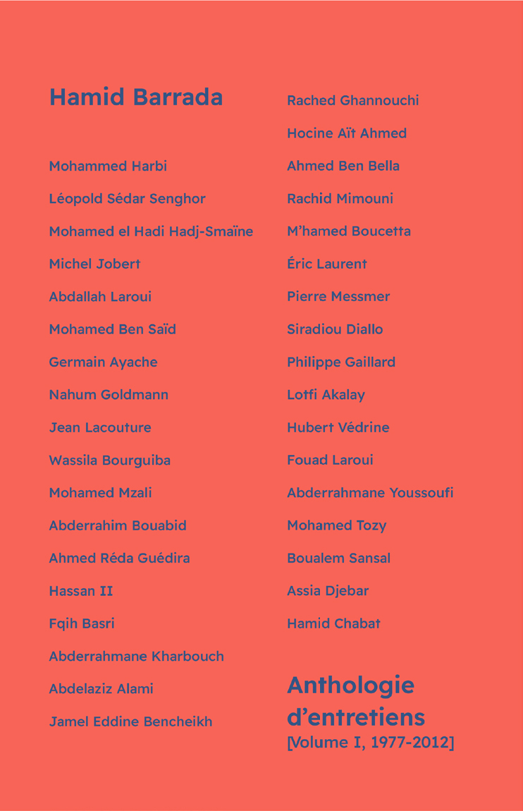 Anthologie d'entretiens volume I (1977-2012)