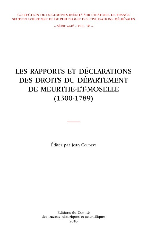 Les rapports et déclarations de droits du département de meurthe et moselle