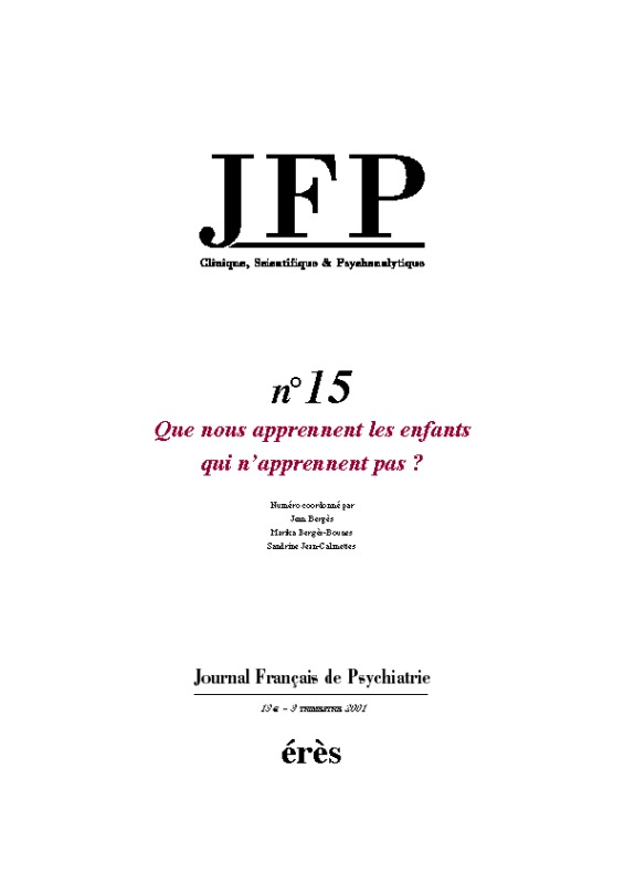 jfp 15 - que nous apprennent les enfants qui n'apprenent pas ?