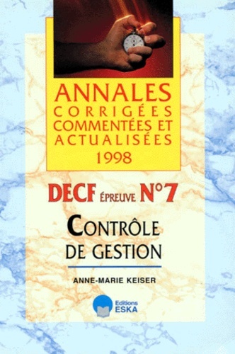 DECF N 7-CONTROLE DE GESTION-ACCA 1998-