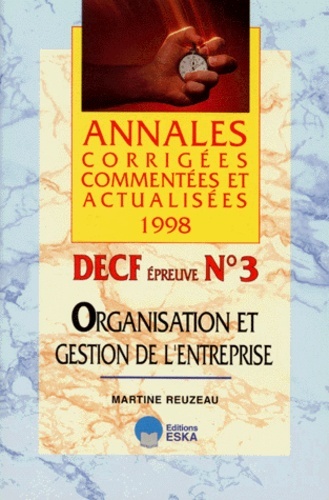 DECF N 3-ORGANISATION ET GESTION ENT.ACCA 1998.