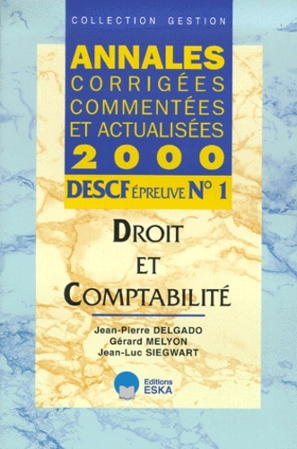 DROIT COMPTABILITE DESCF 1 2001