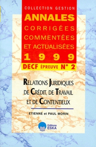 DECF N 2-RELATIONS JURIDIQUES-ACCA 1999-