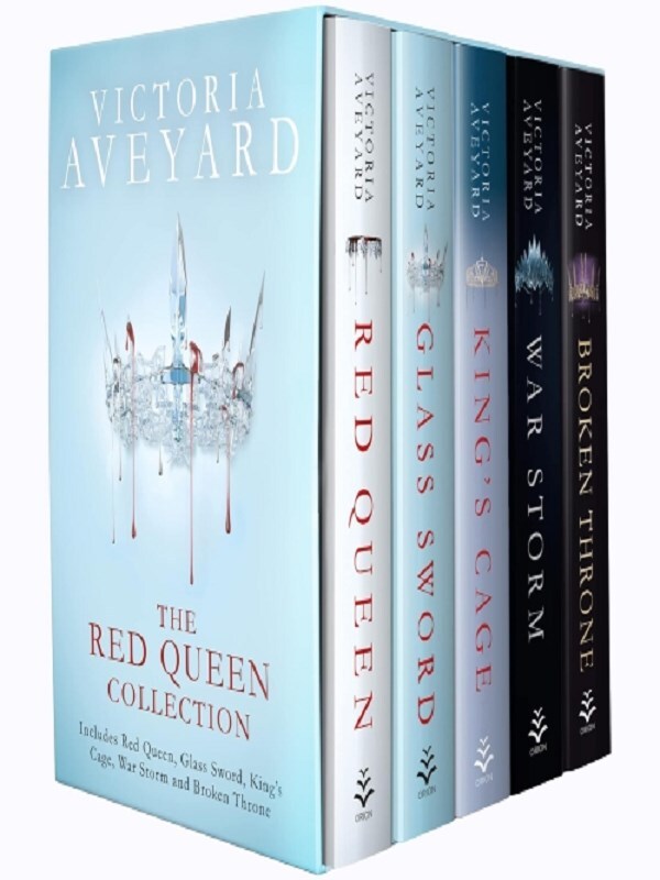 Red Queen 10th Anniversary Deluxe 5-Book Box Set with Stenciled Edges