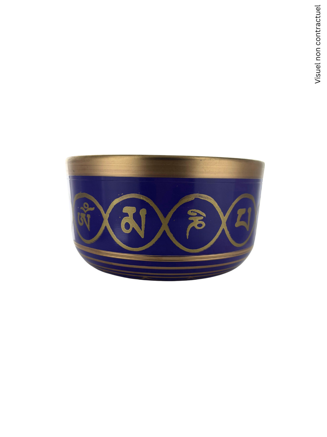 Bol Chantant Tibétain Aluminium Violet Bouddha Katora env 22 cm