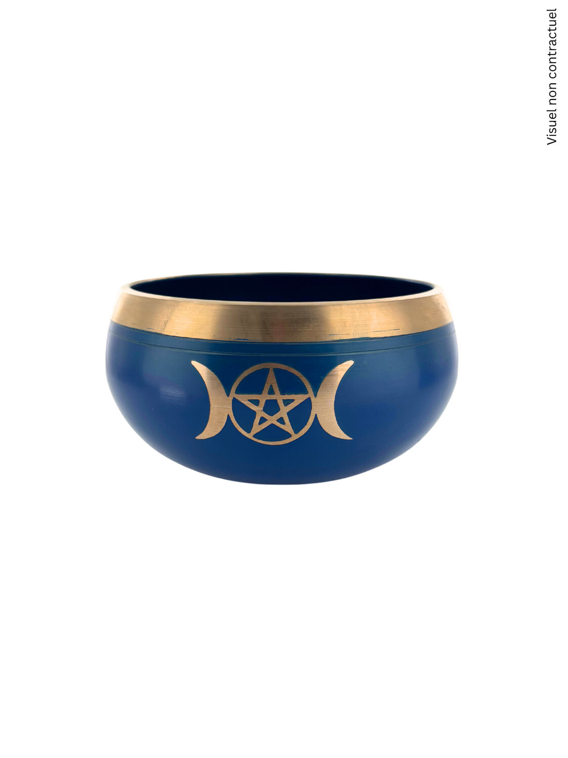 Bol Chantant Tibétain Bleu Triple Lune env 11 cm