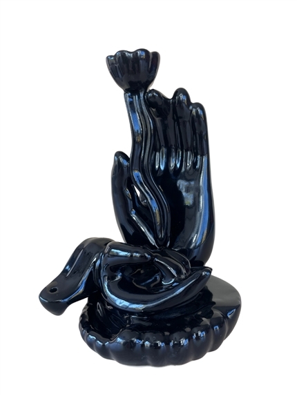 Porte-encens Backflow Main Lotus 14 cm