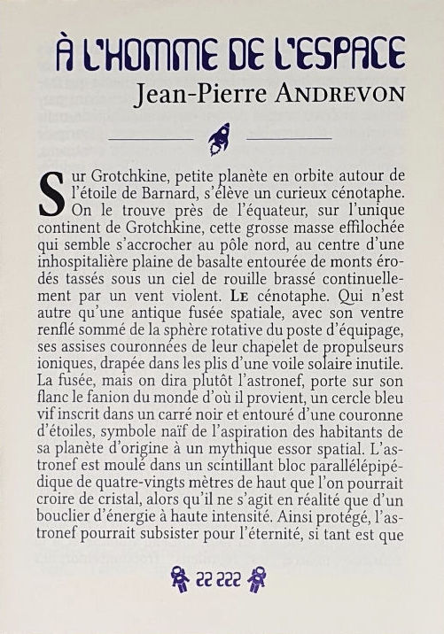 À l'homme de l'espace