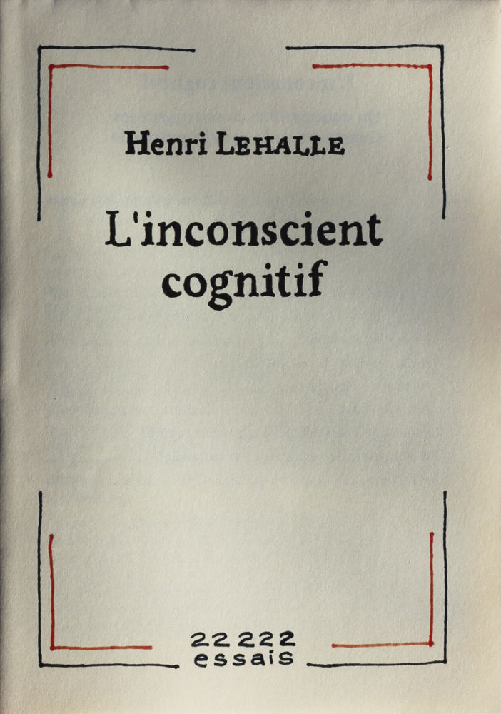 L'inconscient cognitif