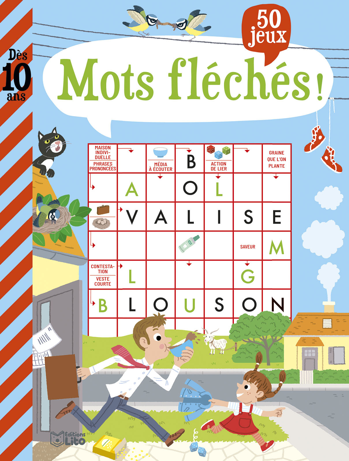 LIVRE JEUX MOTS FLECHES 10 ANS