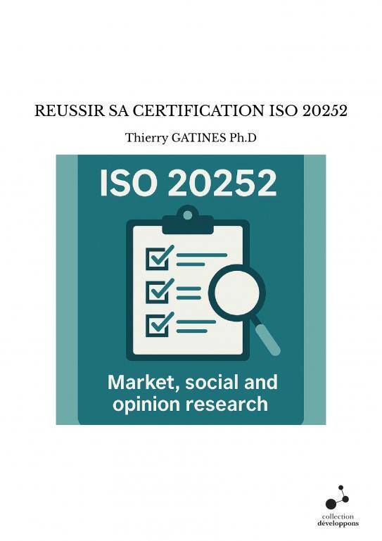 REUSSIR SA CERTIFICATION ISO 20252