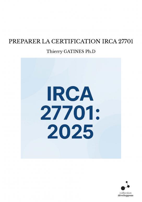 PREPARER LA CERTIFICATION IRCA 27701