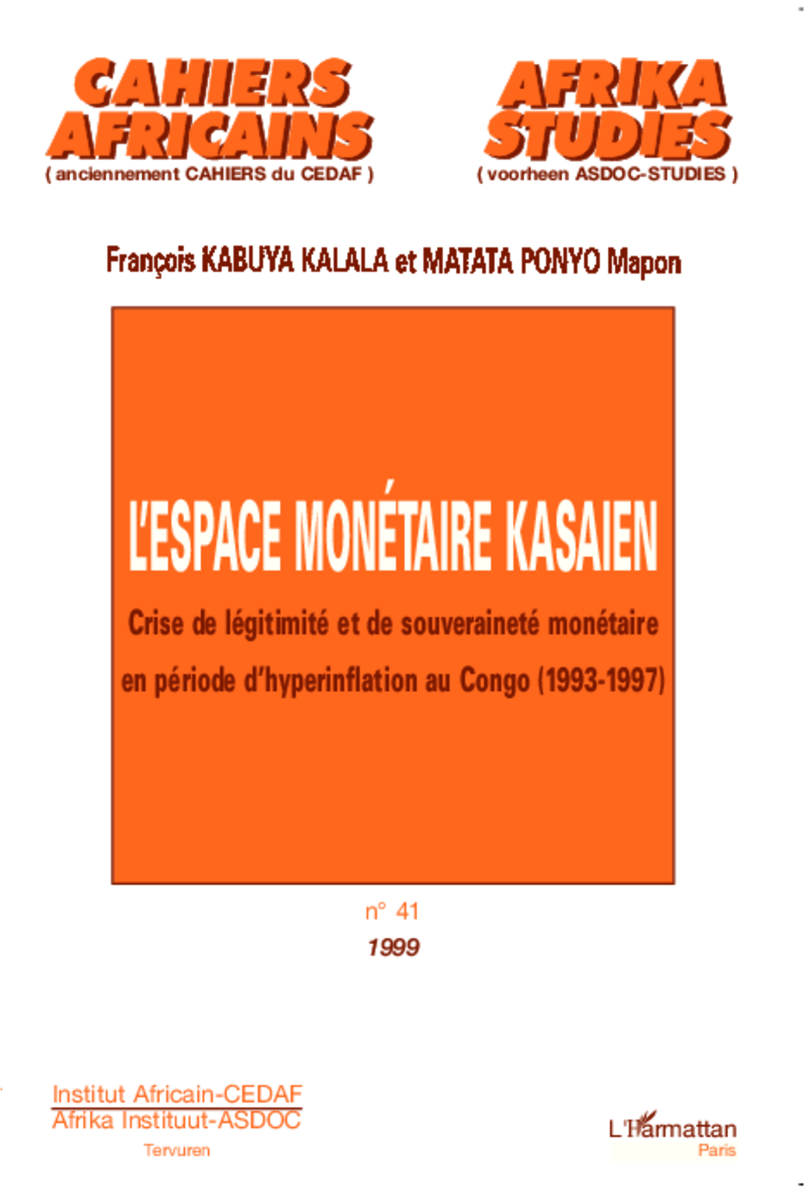 L'ESPACE MONÉTAIRE KASAIEN