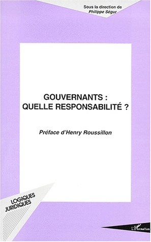 GOUVERNANTS : QUELLE RESPONSABILITÉ ?