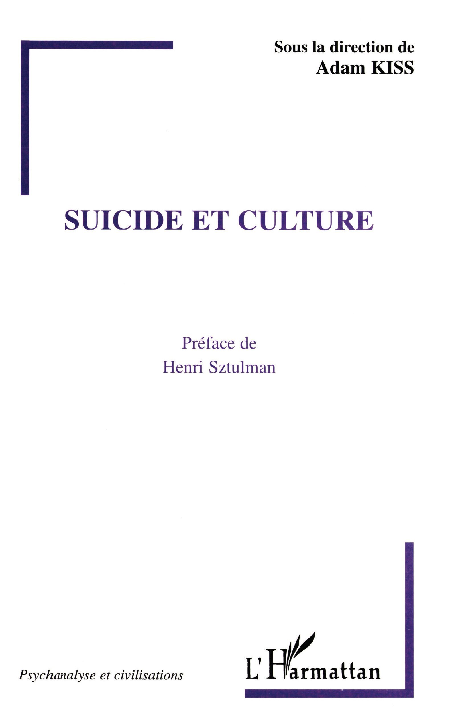 SUICIDE ET CULTURE