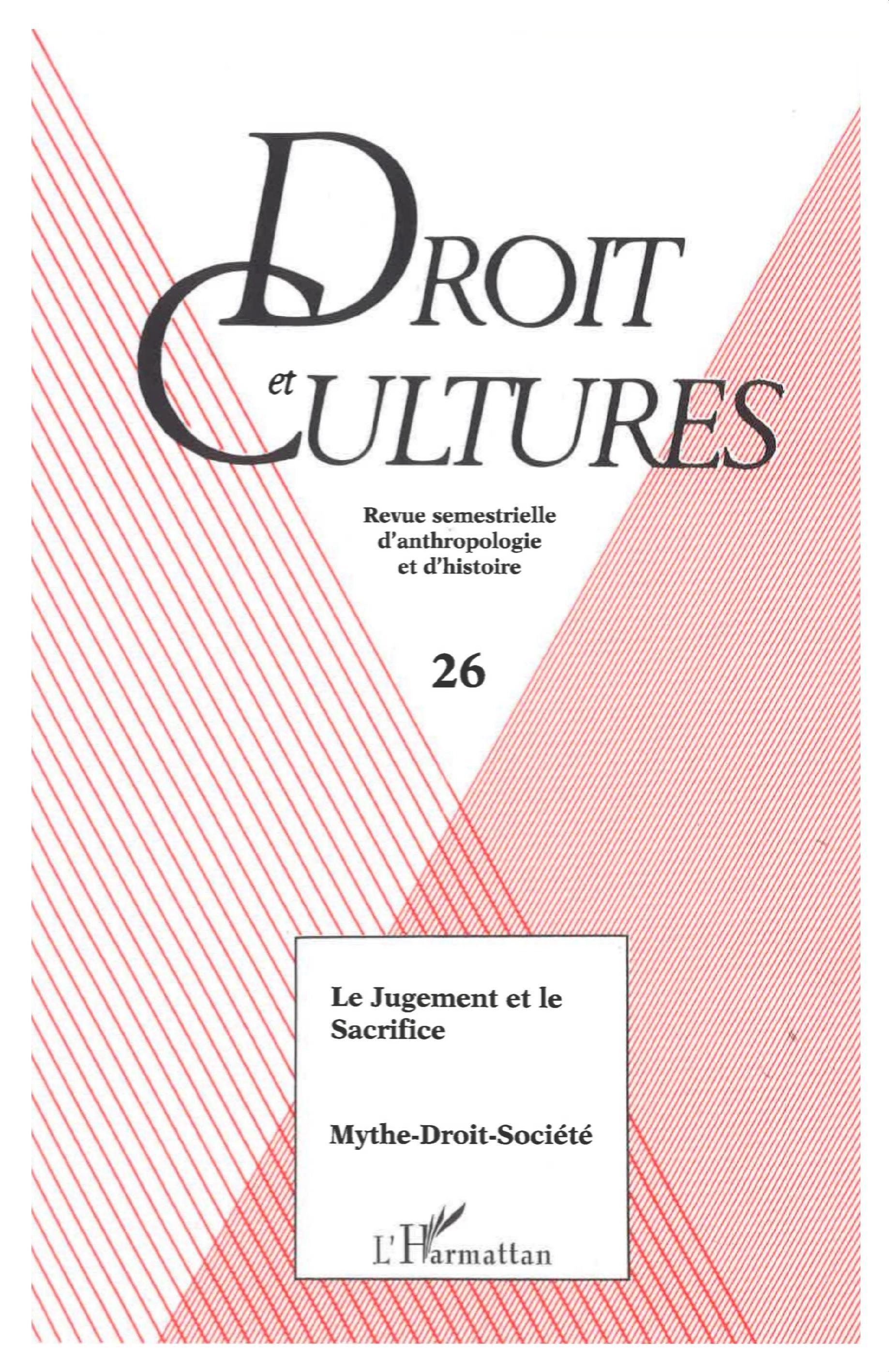 JUGEMENT ET LE SACRIFICE  MYTHE-DROIT-SOCIETE