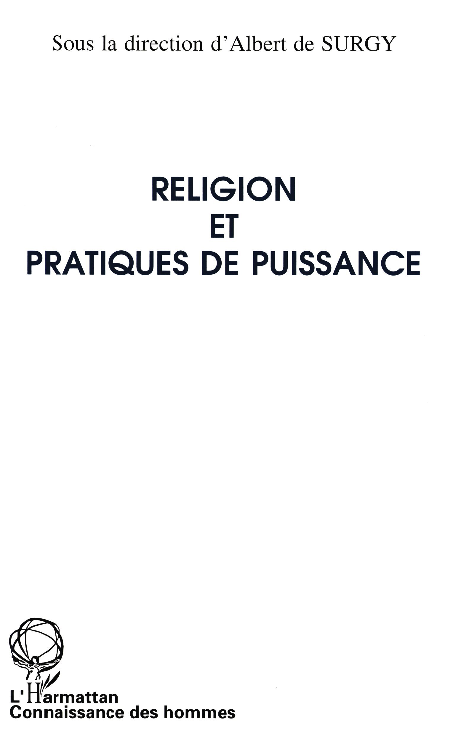 RELIGION ET PRATIQUES DE PUISSANCE