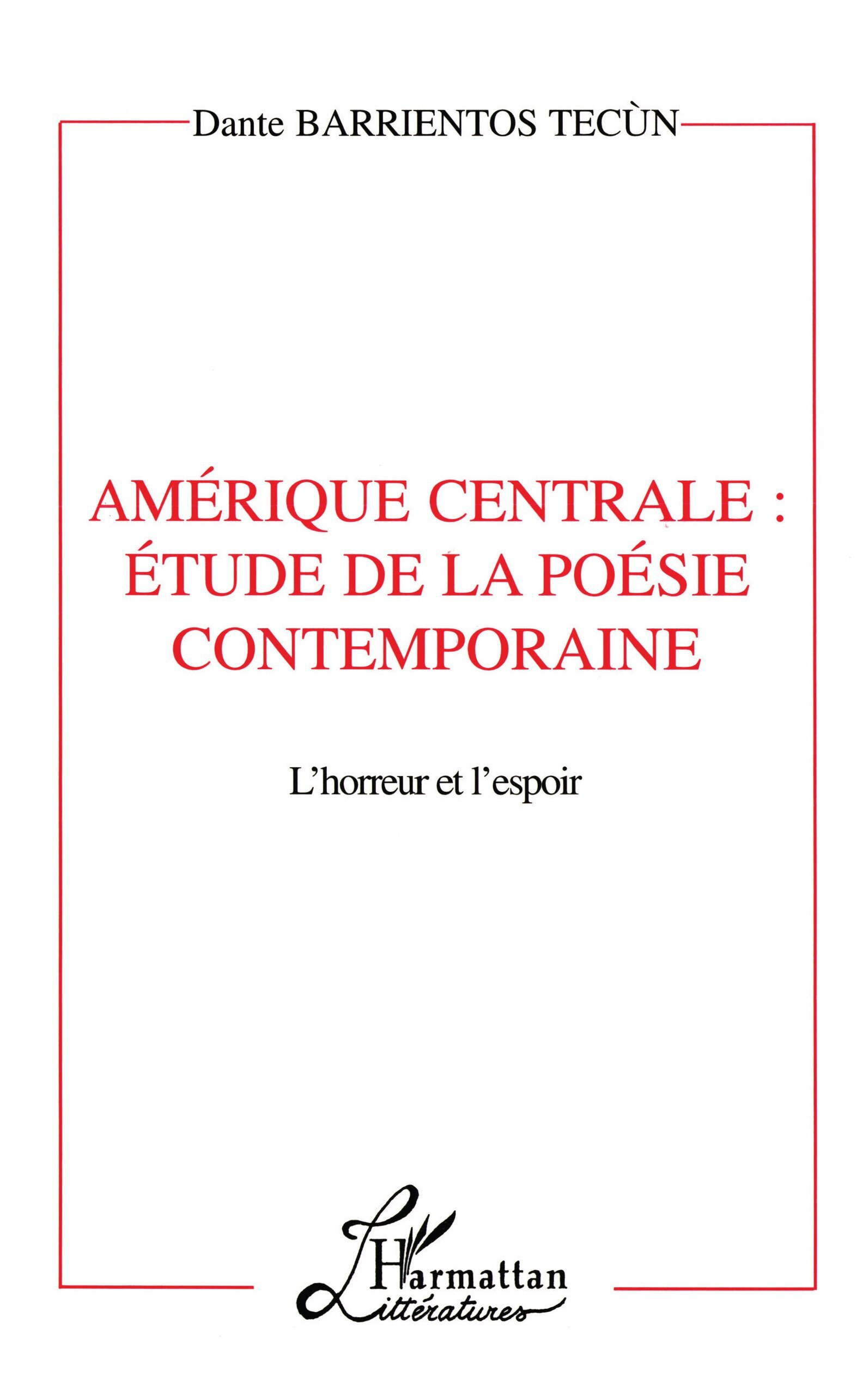 AMERIQUE CENTRALE : ETUDE DE LA POESIE CONTEMPORAINE