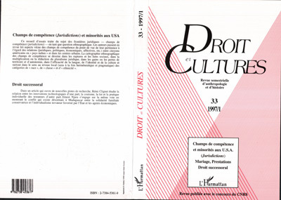 CHAMPS DE COMPETENCE ET MINORITES AUX USA