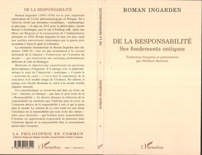 RESPONSABILITE (DE LA)