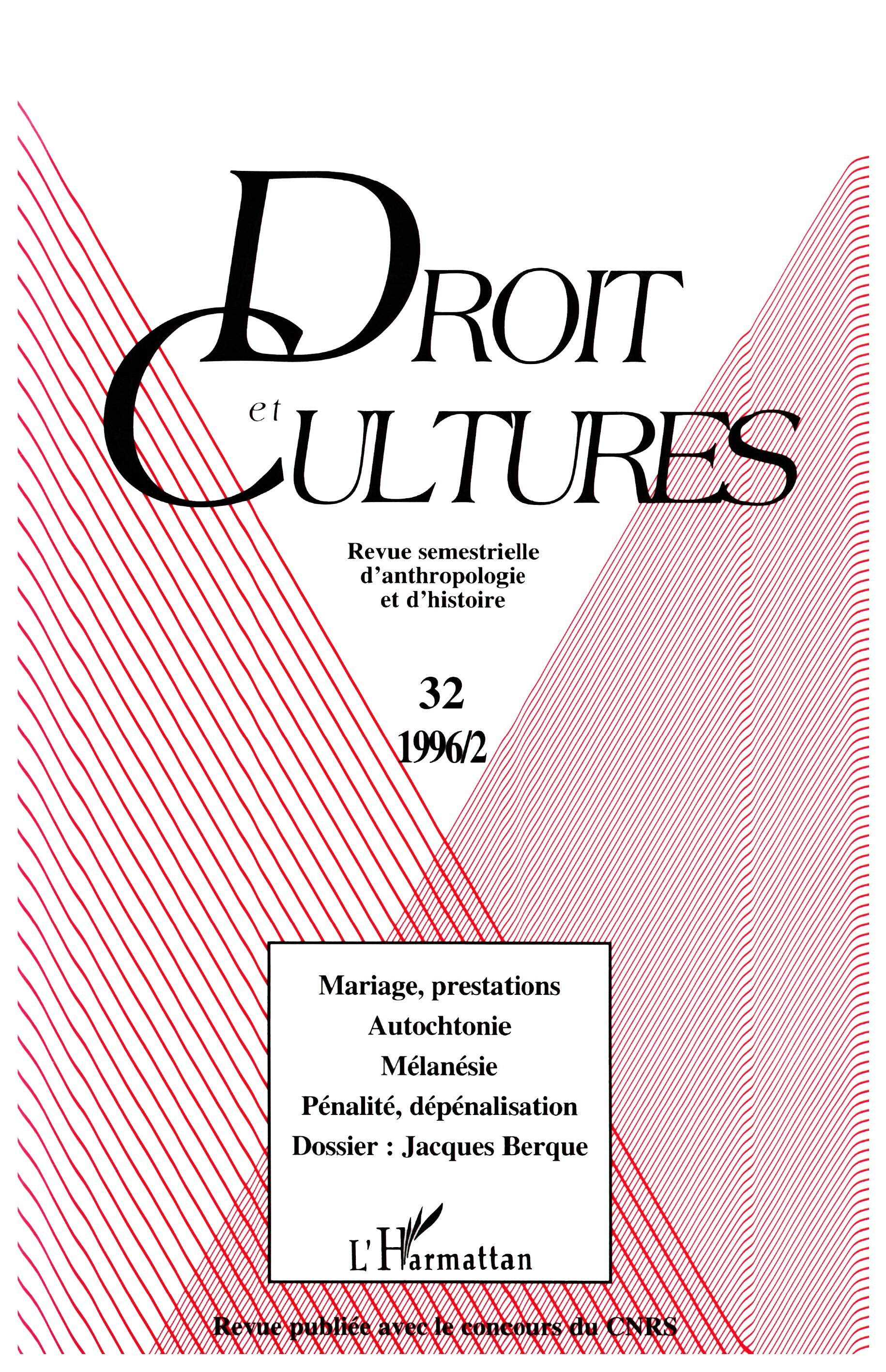 MARIAGE PRESTATIONS AUTOCHTONIE MELANESIE PENALITE