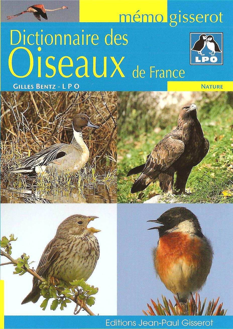MEMO - DICTIONNAIRE DES OISEAUX DE FRANCE.