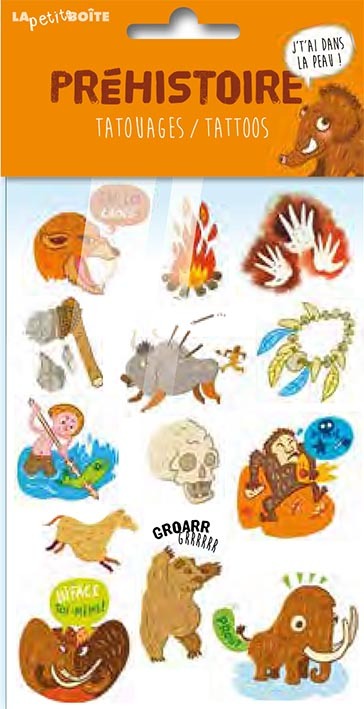 PREHISTOIRE TATOUAGES 28 TATOUAGES DES 3 ANS