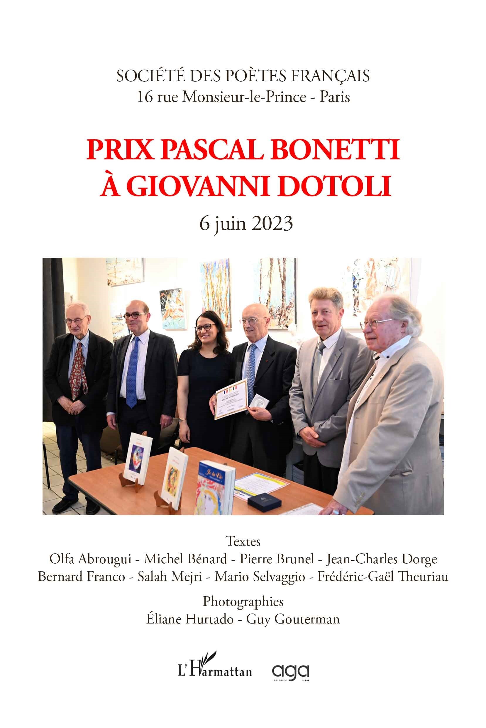 Prix Pascal Bonetti à Giovanni Dotoli