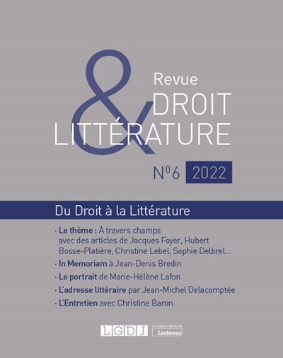 Revue Droit & Littérature N°6-2022