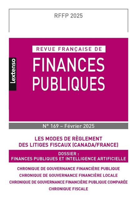 Revue française de Finances Publiques n° 169-2025
