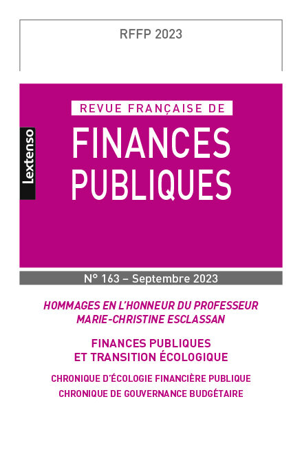 Revue française des finances publiques n°163-2023