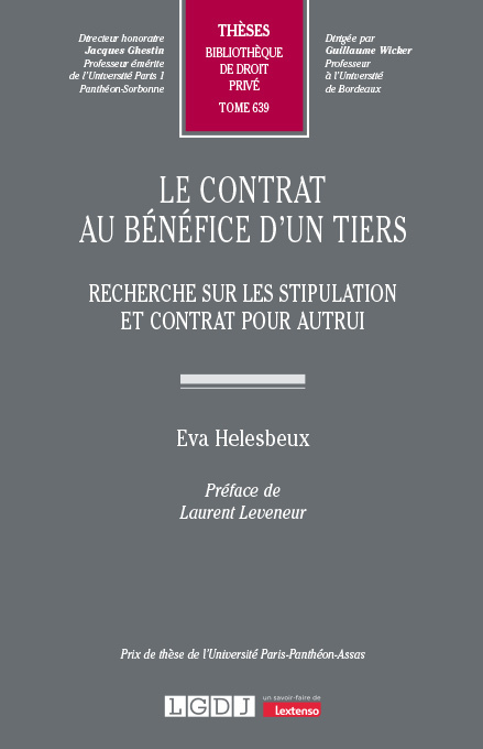 Le contrat au bénéfice d'un tiers