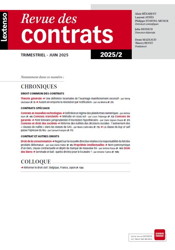 Revue des Contrats 02/2025