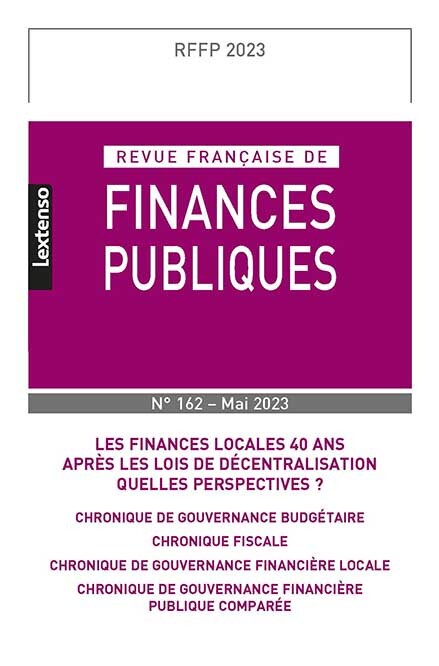 Revue française des finances publiques n°162-2023