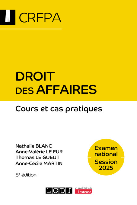 Droit des affaires - CRFPA - Examen national Session 2025