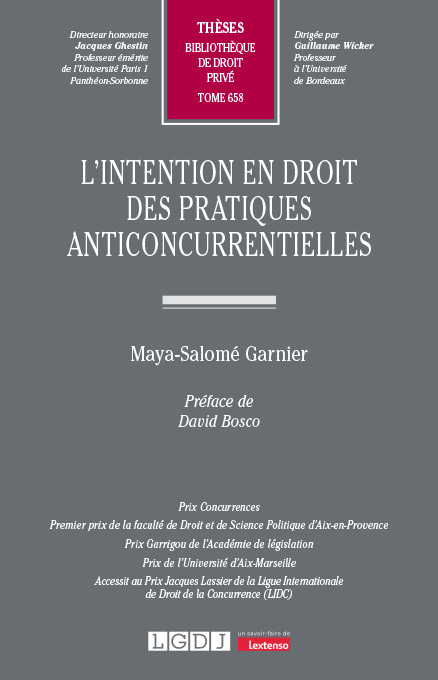 L'intention en droit des pratiques anticoncurrentielles