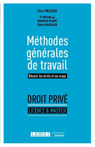 Méthodes générales de travail
