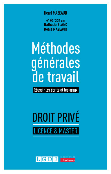 Méthodes générales de travail