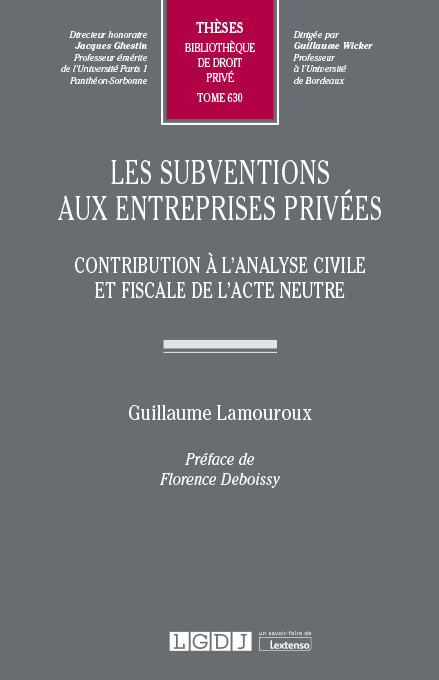 Les subventions aux entreprises privées