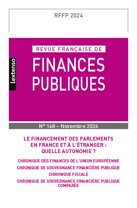 Revue française de Finances Publiques n° 168-2024