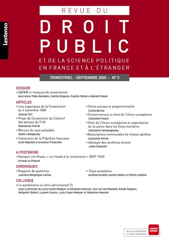 Revue du Droit Public 03/2025