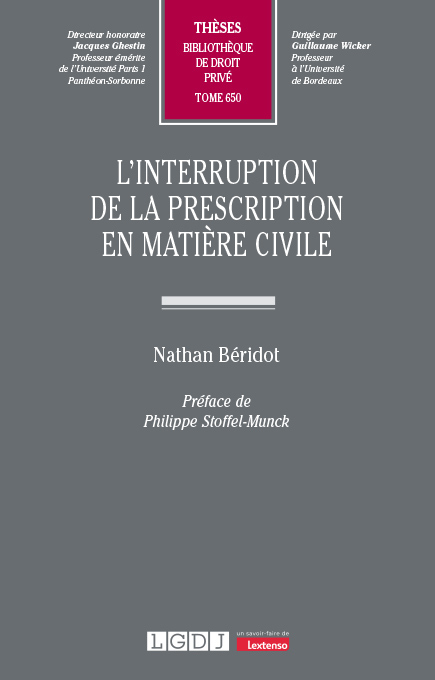 L'interruption de la prescription en matière civile