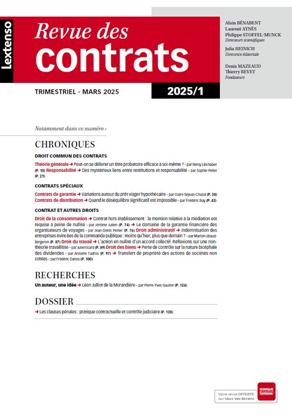 Revue des Contrats 01/2025