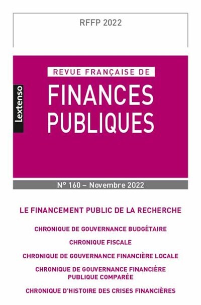 Revue Française de Finances Publiques N°160-2022