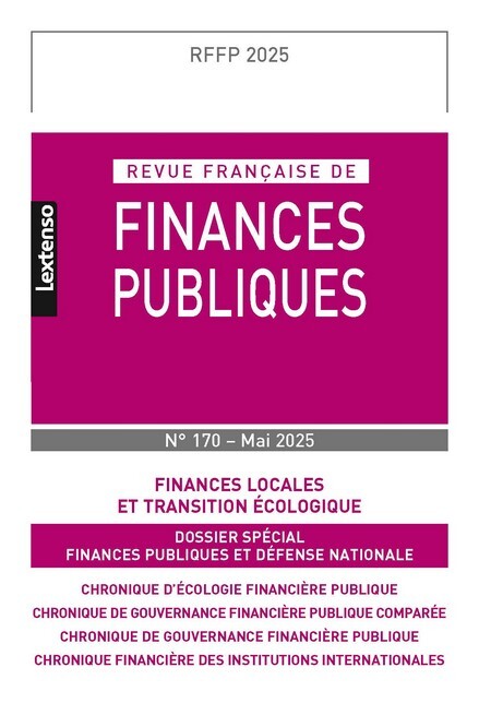 Revue française de Finances Publiques 170/2025